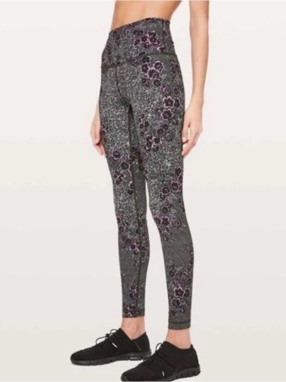 🌸 Lululemon Wunder Under Floral Print High Rise Tight 28” Size 2 🌸